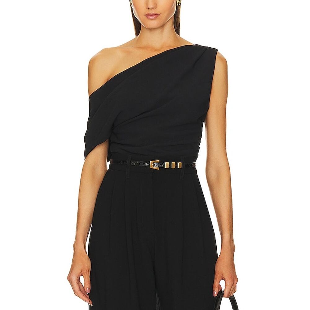 Nicholas Asymmetric Black Arlina Top Size 0